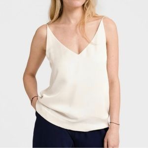 NWOT 100% silk ivory tank